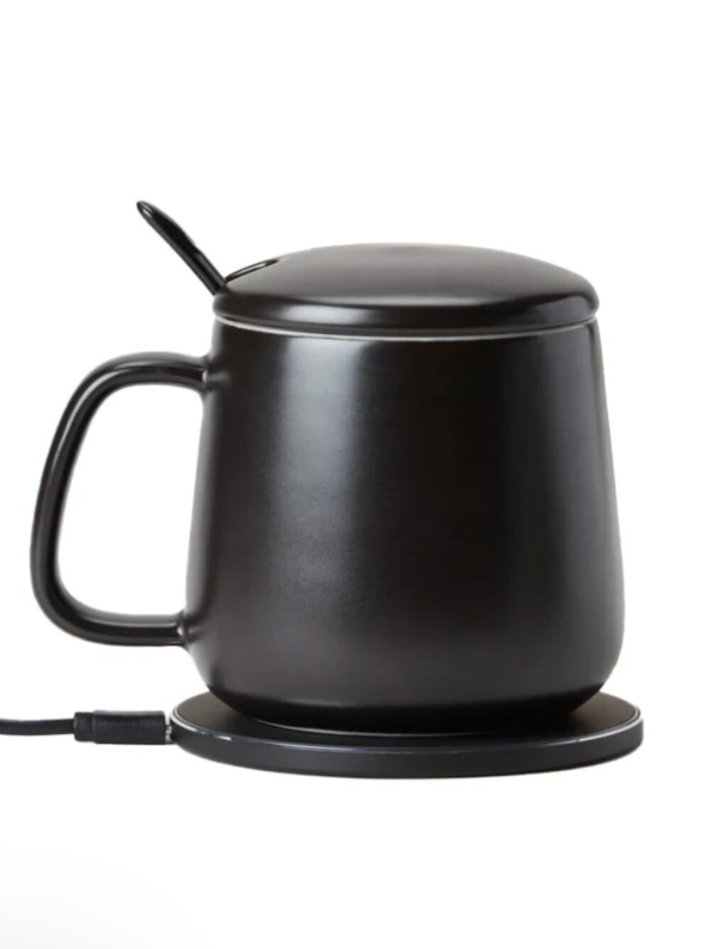 Speaqua Heating Coffee Mug Warmer Wireless Charger 18W 12oz Black Coffee Tea NIB